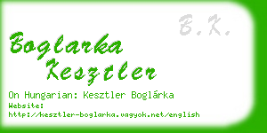 boglarka kesztler business card